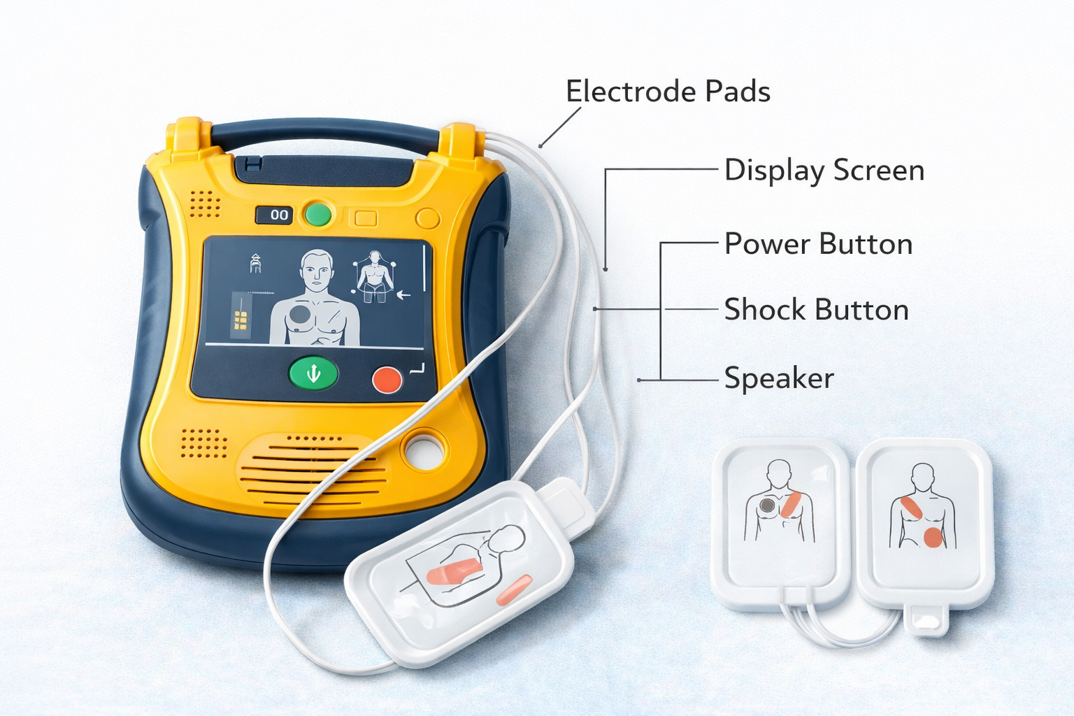 Automated External Defibrillator ready for use